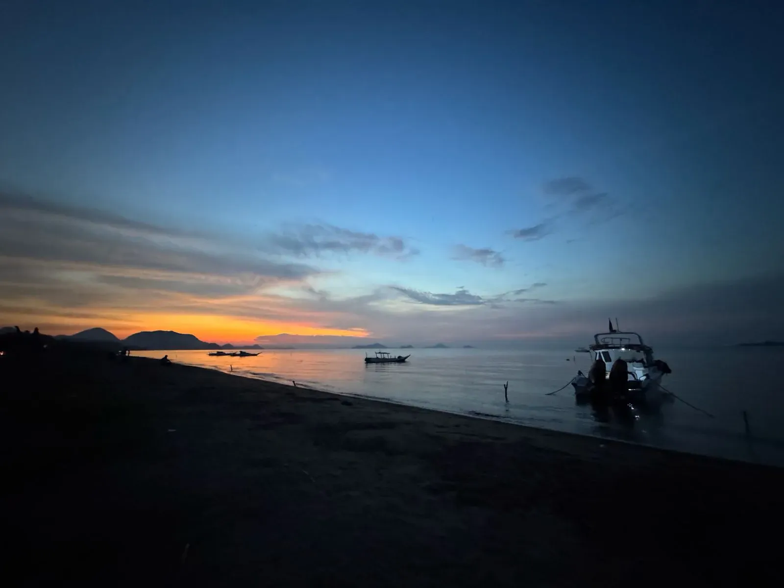 Sunset and harbor